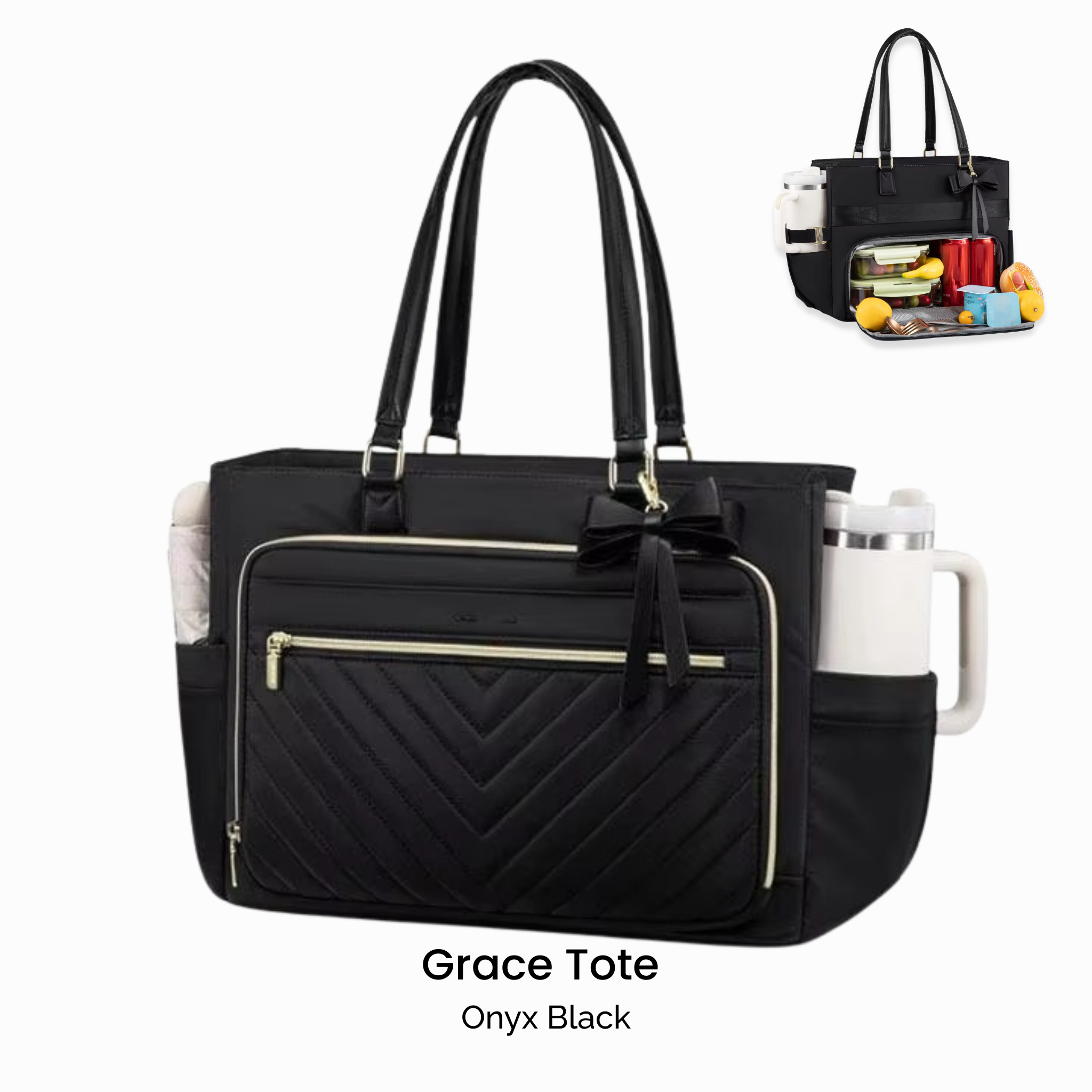 DualCore Insulated Essential Tote: CalmDay Carbon Black