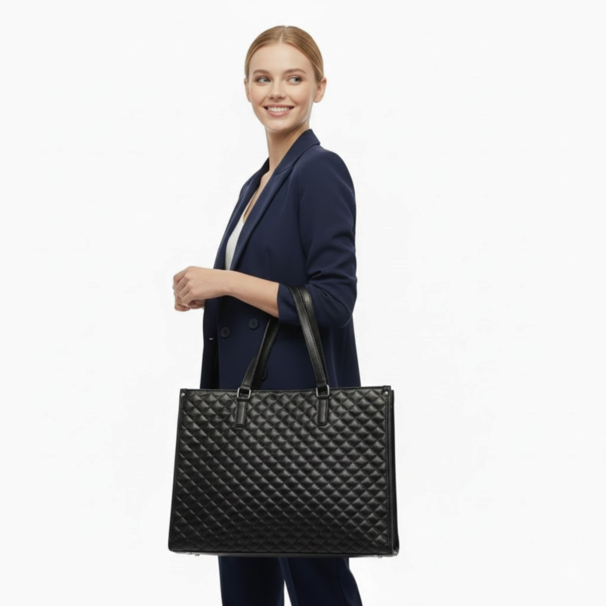 DualCore Insulated Essential Tote: Quilted Luxe Forest Emerald