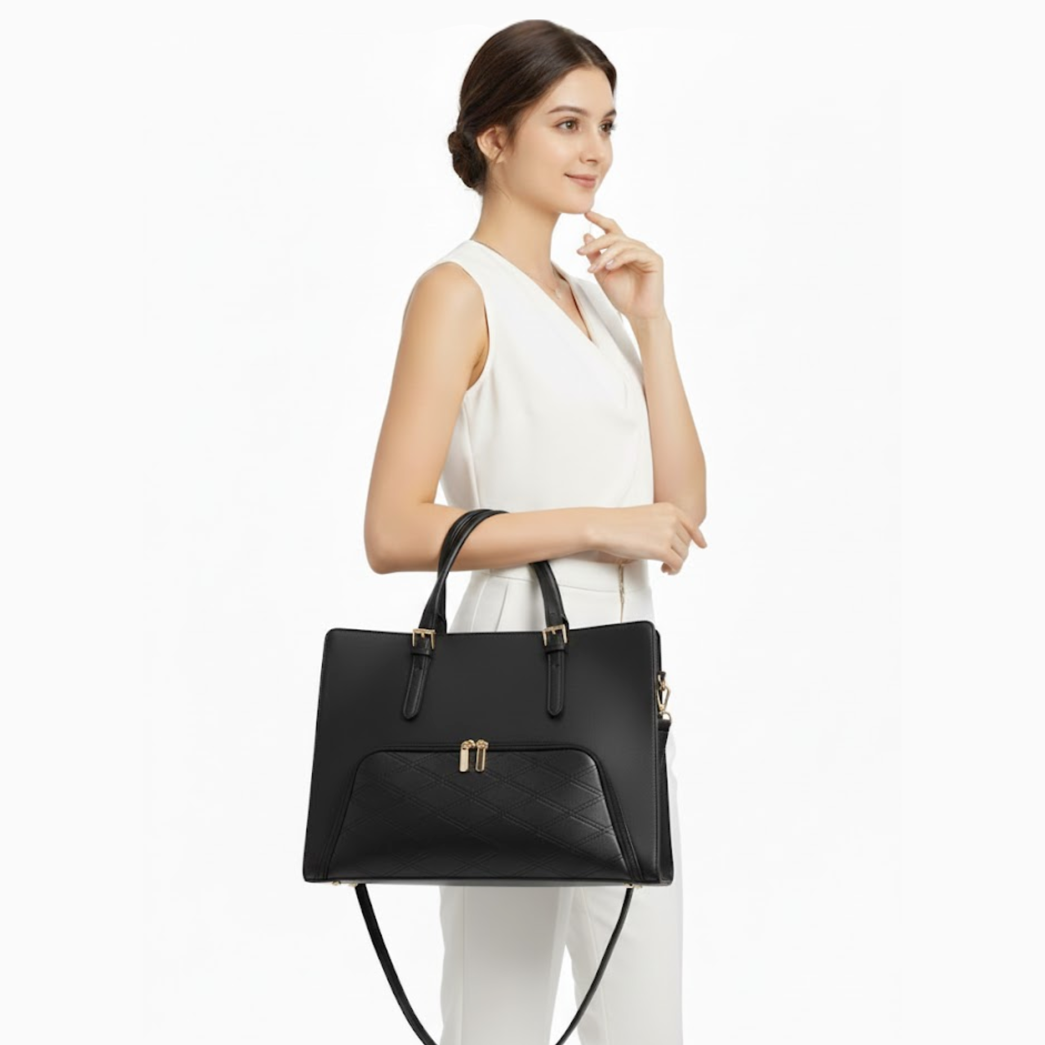 DualCore Insulated Essential Tote: MetroDiamond Midnight Black