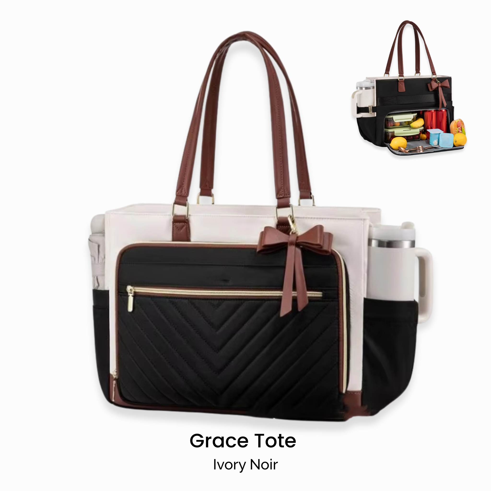DualCore Insulated Essential Tote: CalmDay Carbon Black