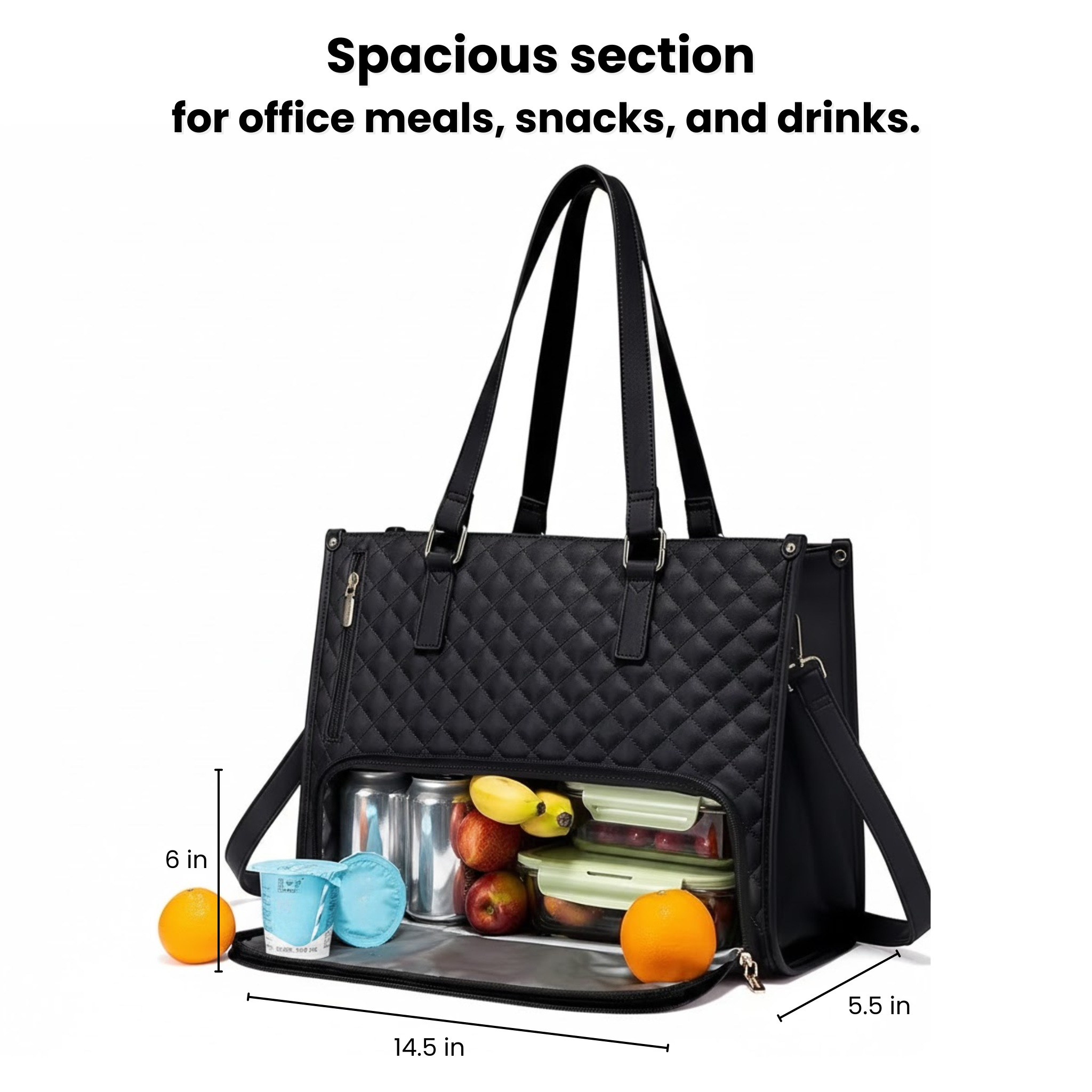 DualCore Insulated Essential Tote: Quilted Luxe Forest Emerald