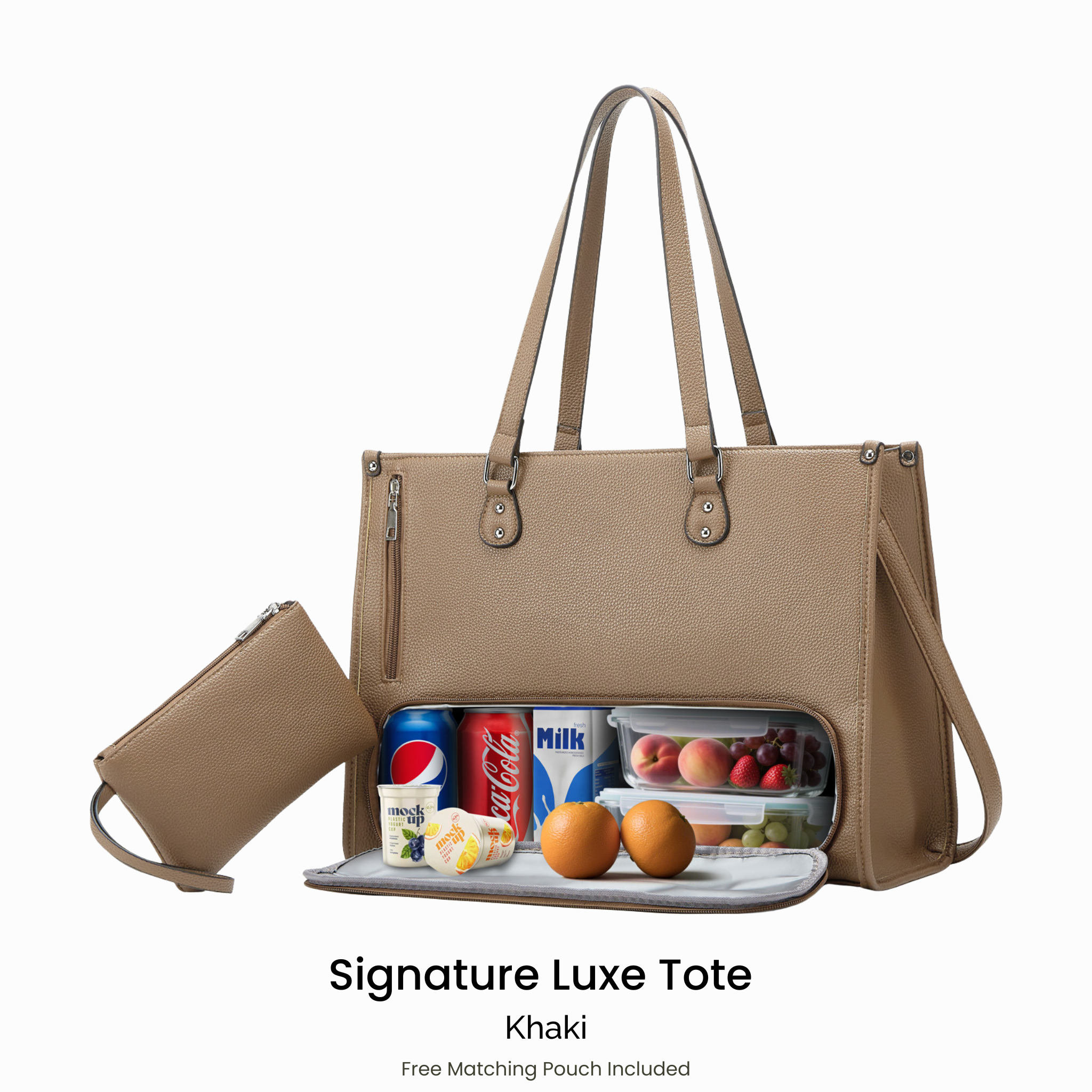 DualCore Insulated Essential Tote: Signature Luxe Pearl